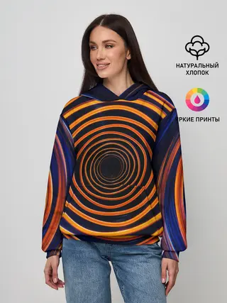 Женское худи / Круги неоновые