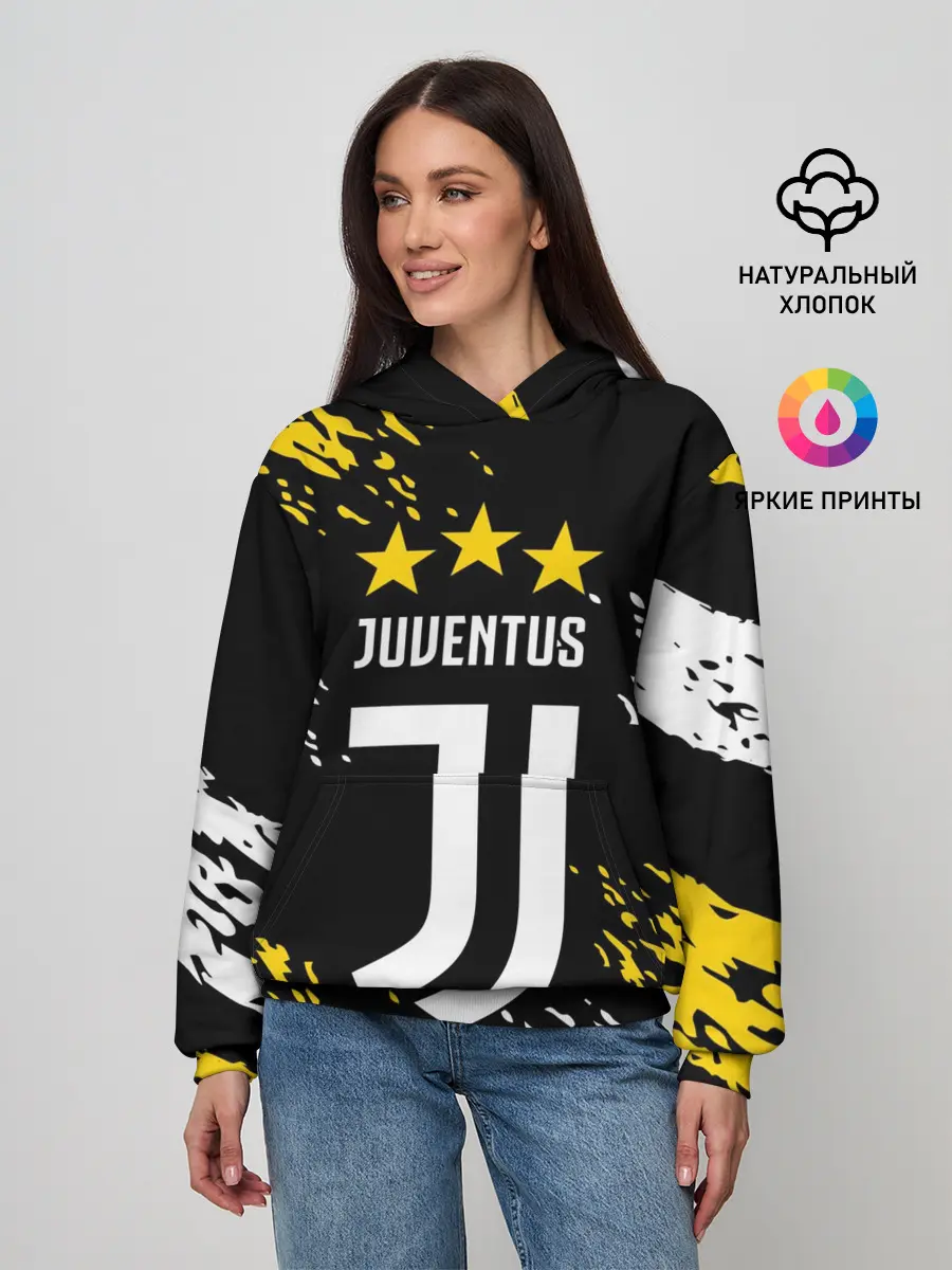 Женское худи / JUVENTUS / ЮВЕНТУС / КРАСКА