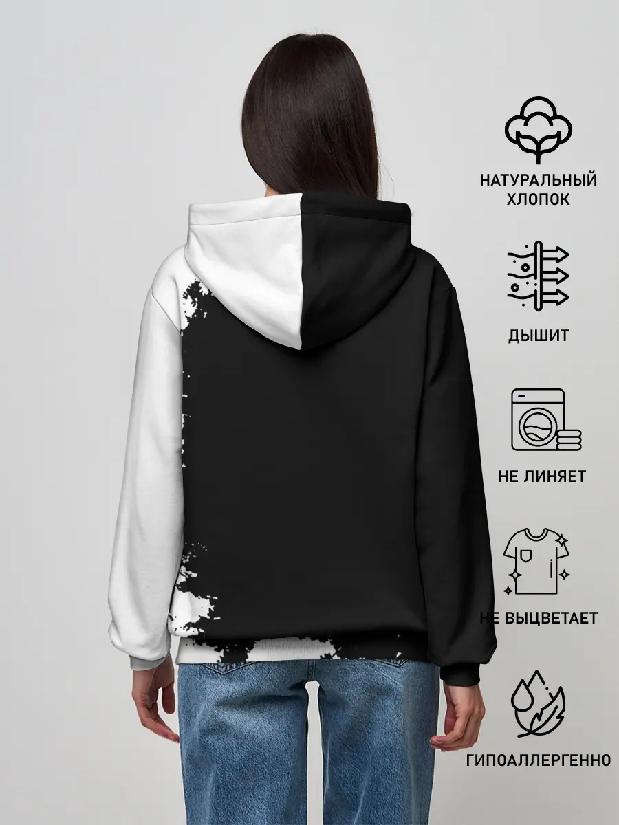 Женское худи / Чёрный клевер Аста и демон Либе