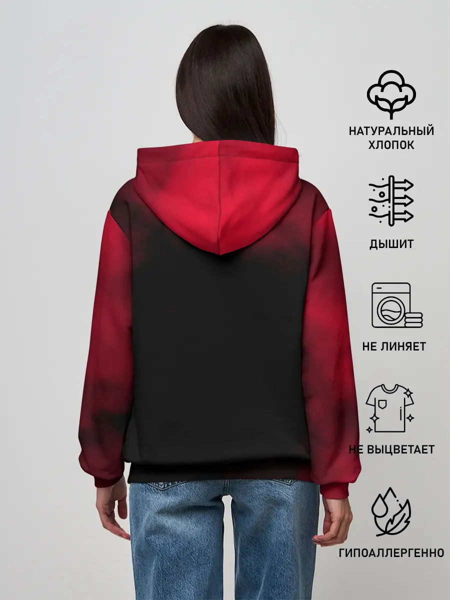 Женское худи / Черные быки демонические глаза