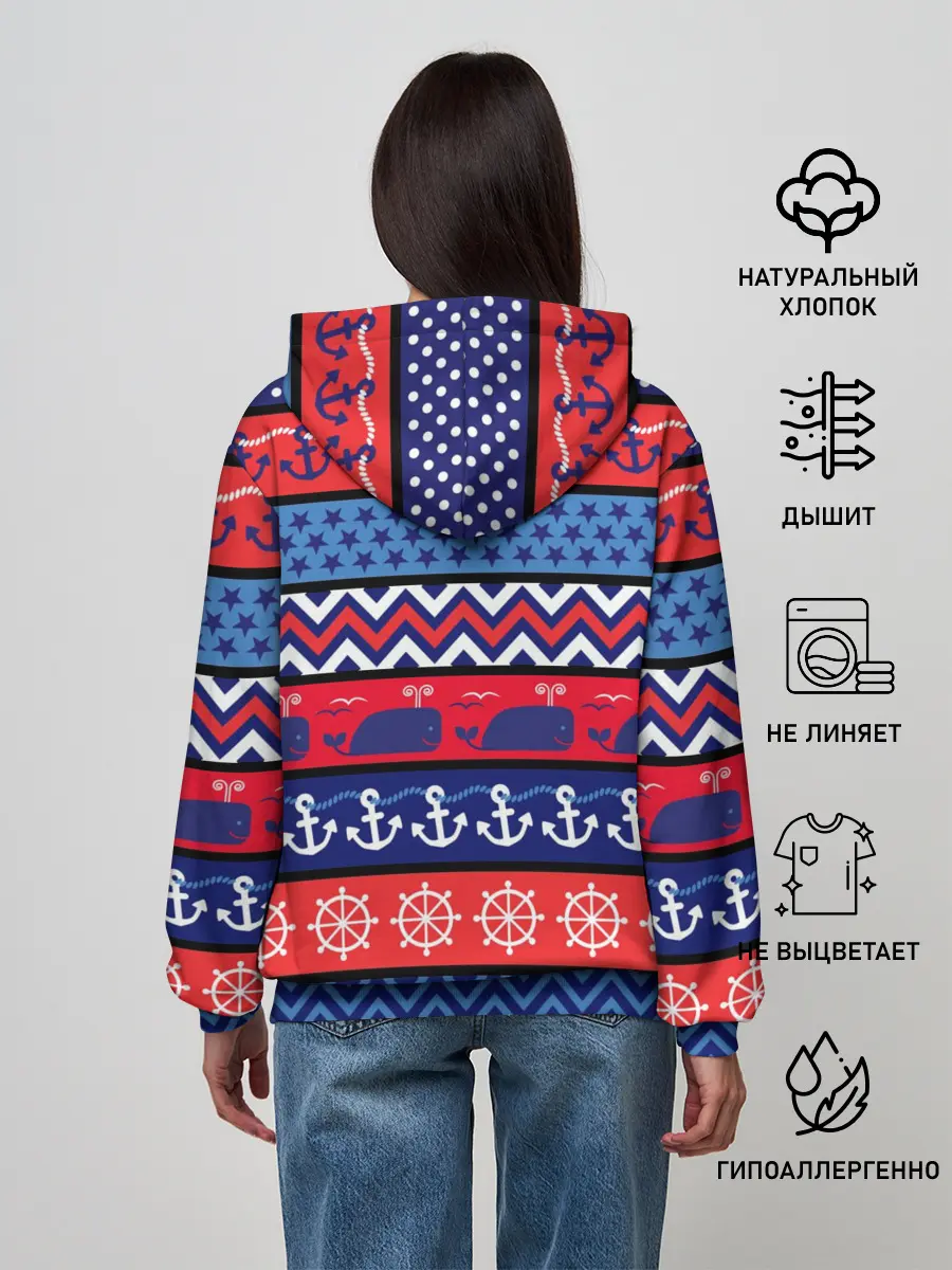 Женское худи / Морские мотивы