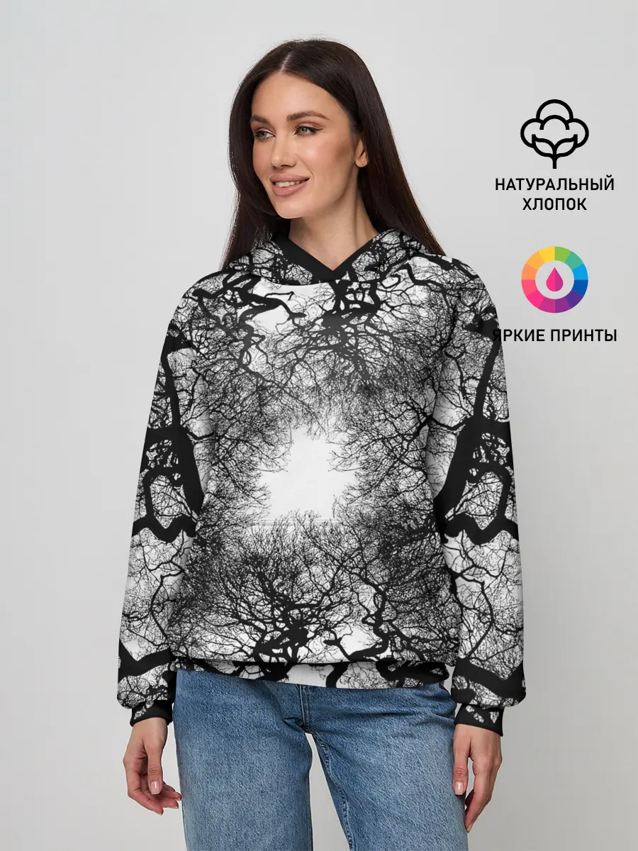 Женское худи / Texture Branches