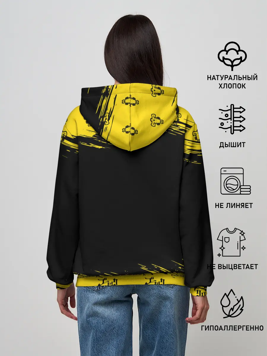 Женское худи / Черные быки Чёрный клевер