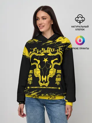 Женское худи / Черные быки Чёрный клевер