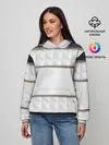 Женское худи / White 3d lines