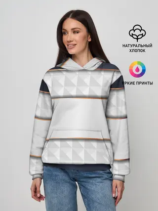 Женское худи / White 3d lines