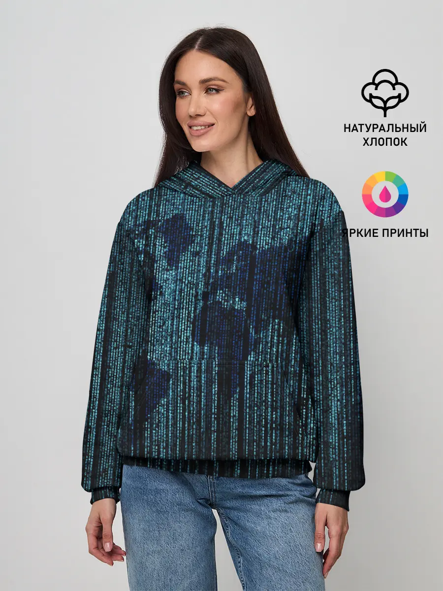 Женское худи / Цифровой Мир