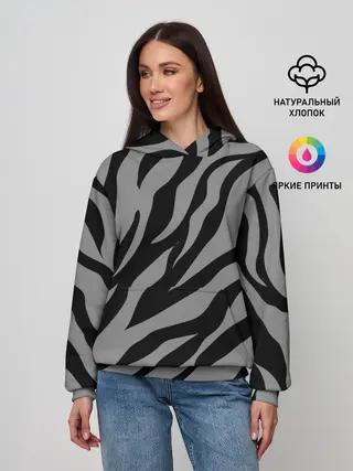 Женское худи / Камуфляж Зебра