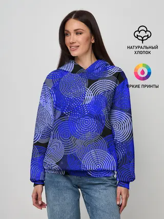 Женское худи / Синие круги