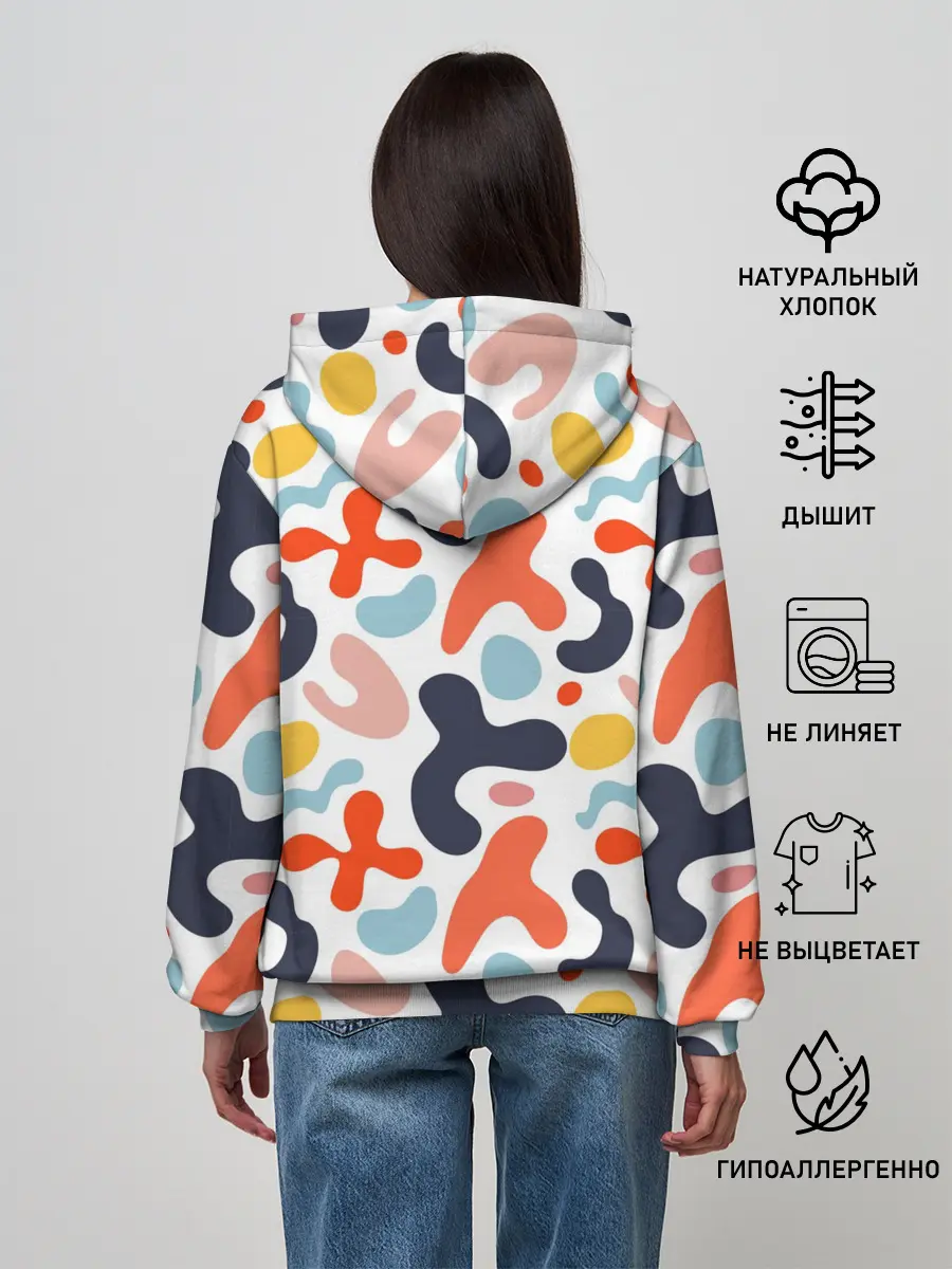 Женское худи / Абстрактные цветные пятна