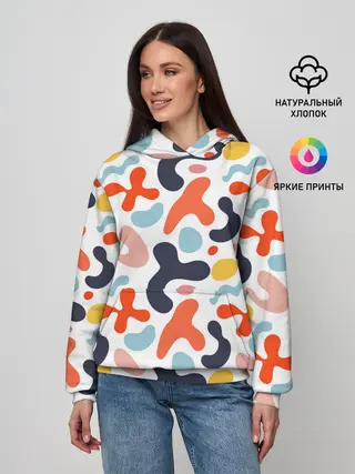 Женское худи / Абстрактные цветные пятна
