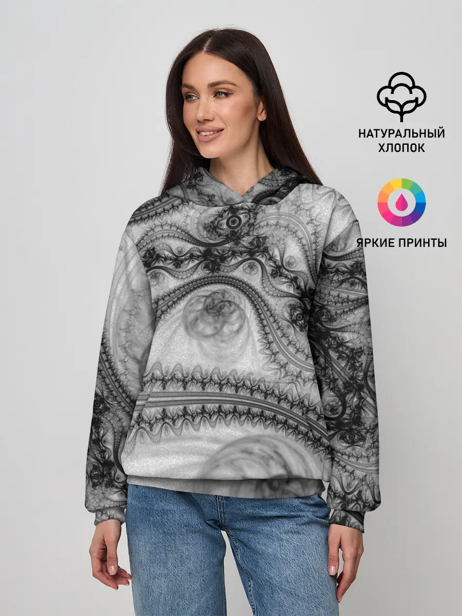 Женское худи / Spilled ink Texture