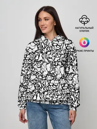 Женское худи / Абстрактная жидкость