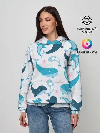 Женское худи / Киты и тюлени