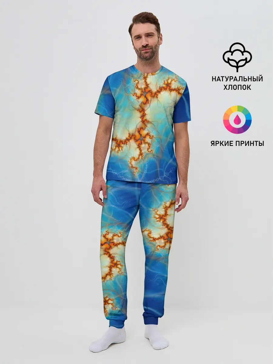 Мужская пижама с брюками / Абстрактное представление
