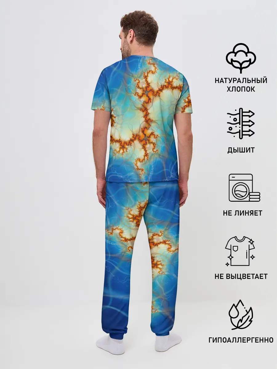 Мужская пижама с брюками / Абстрактное представление