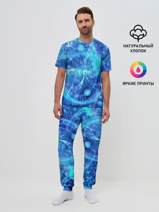 Мужская пижама с брюками / Вибрация воздуха