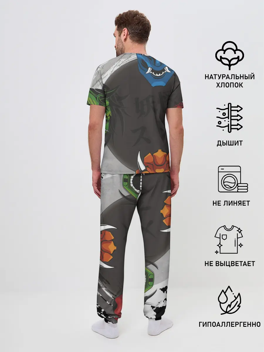 Мужская пижама с брюками / Маски Они