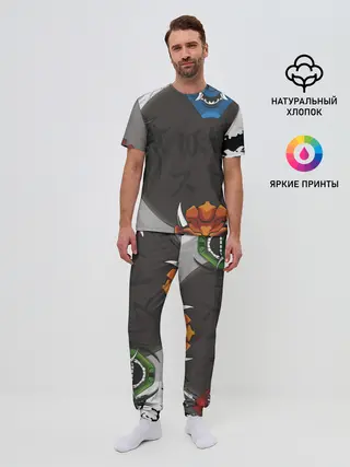 Мужская пижама с брюками / Маски Они