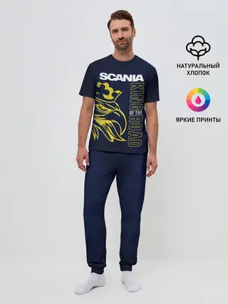 Мужская пижама с брюками / Scania king of the road