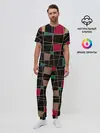 Мужская пижама с брюками / Модный абстрактный узор