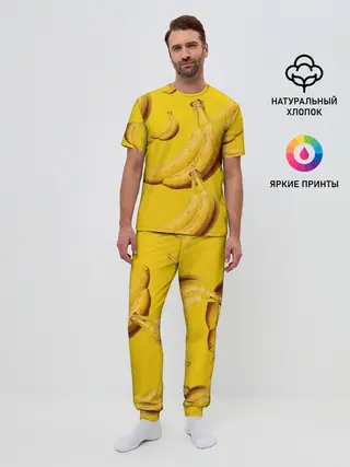 Мужская пижама с брюками / Банановый рай