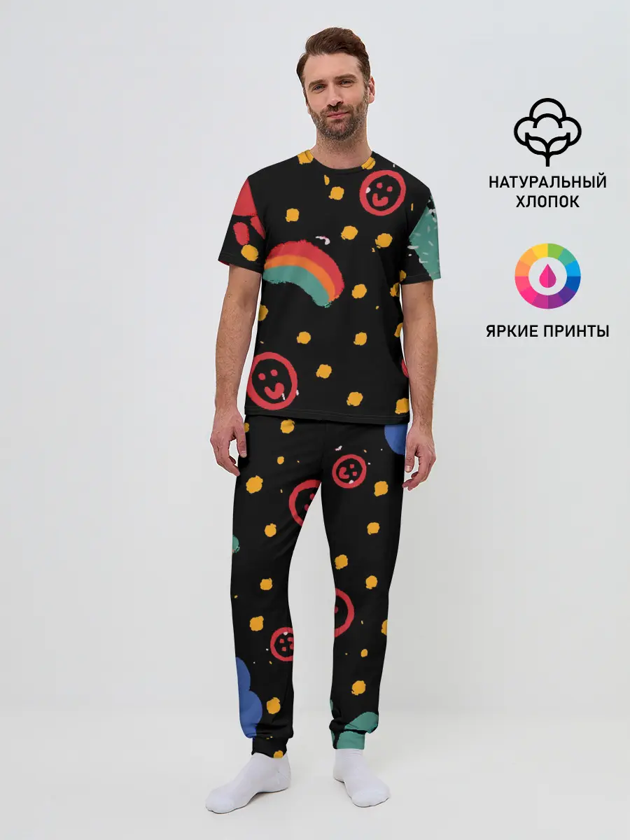 Мужская пижама с брюками / беззаботное детство