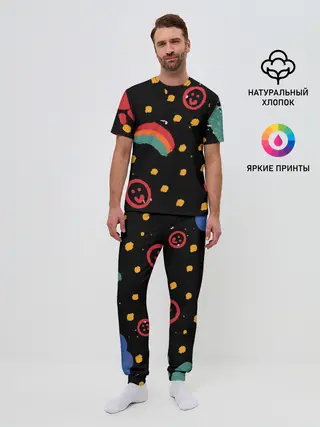 Мужская пижама с брюками / беззаботное детство