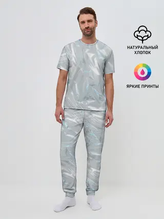 Мужская пижама с брюками / Голографическая текстура