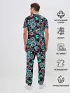 Мужская пижама с брюками / Абстрактный узор ретро