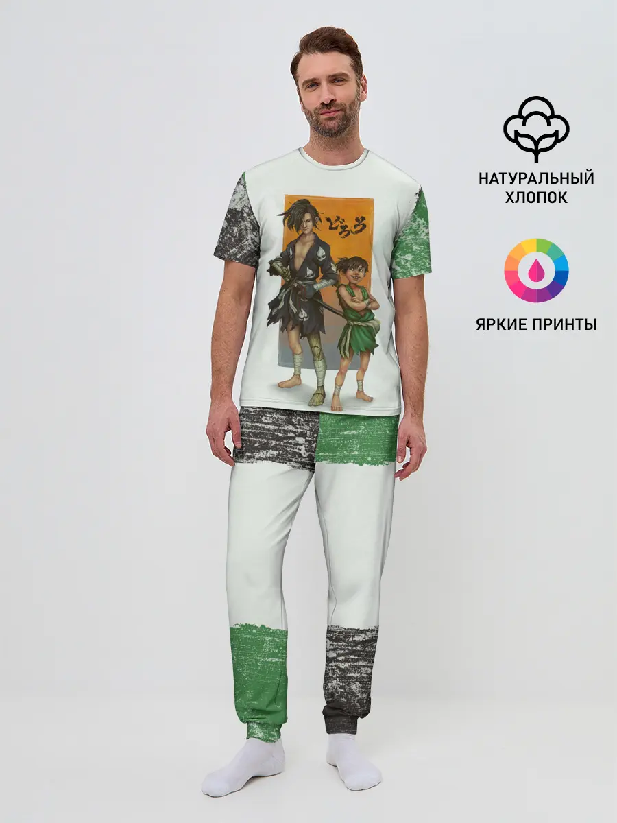 Мужская пижама с брюками / Хяккимару и Такебо | Дороро