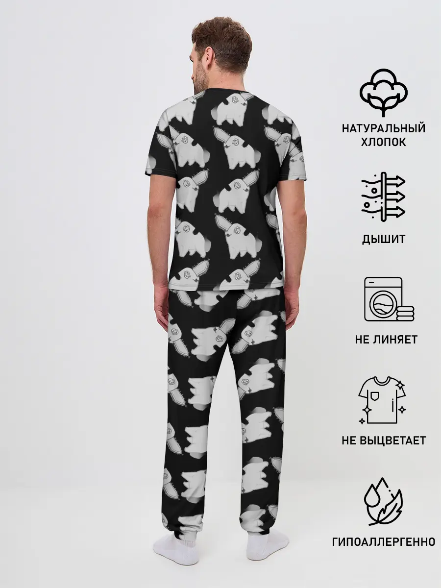 Мужская пижама с брюками / Почитта в стиле manga