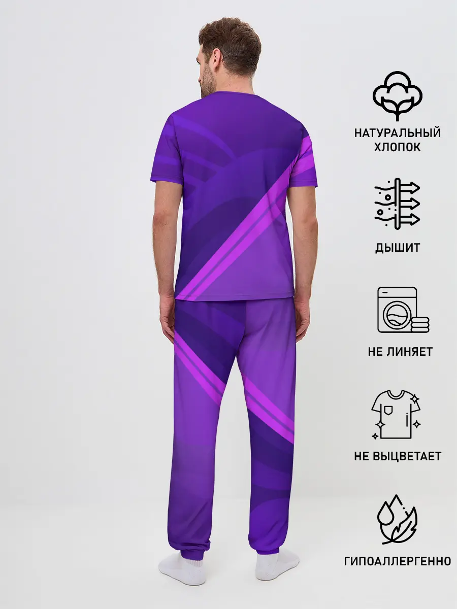 Мужская пижама с брюками / Fortnite Blue Jade