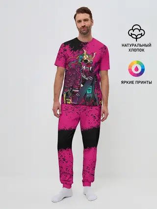 Мужская пижама с брюками / CYBERPUNK 2077 | DEMON