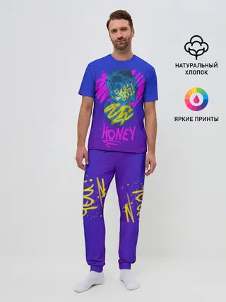 Мужская пижама с брюками / Вандал Арт - СЛАДКИЙ градиент