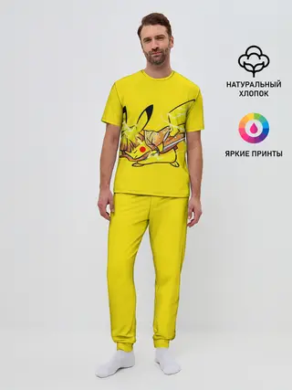 Мужская пижама с брюками / Пикачу Зеницу клинок демонов