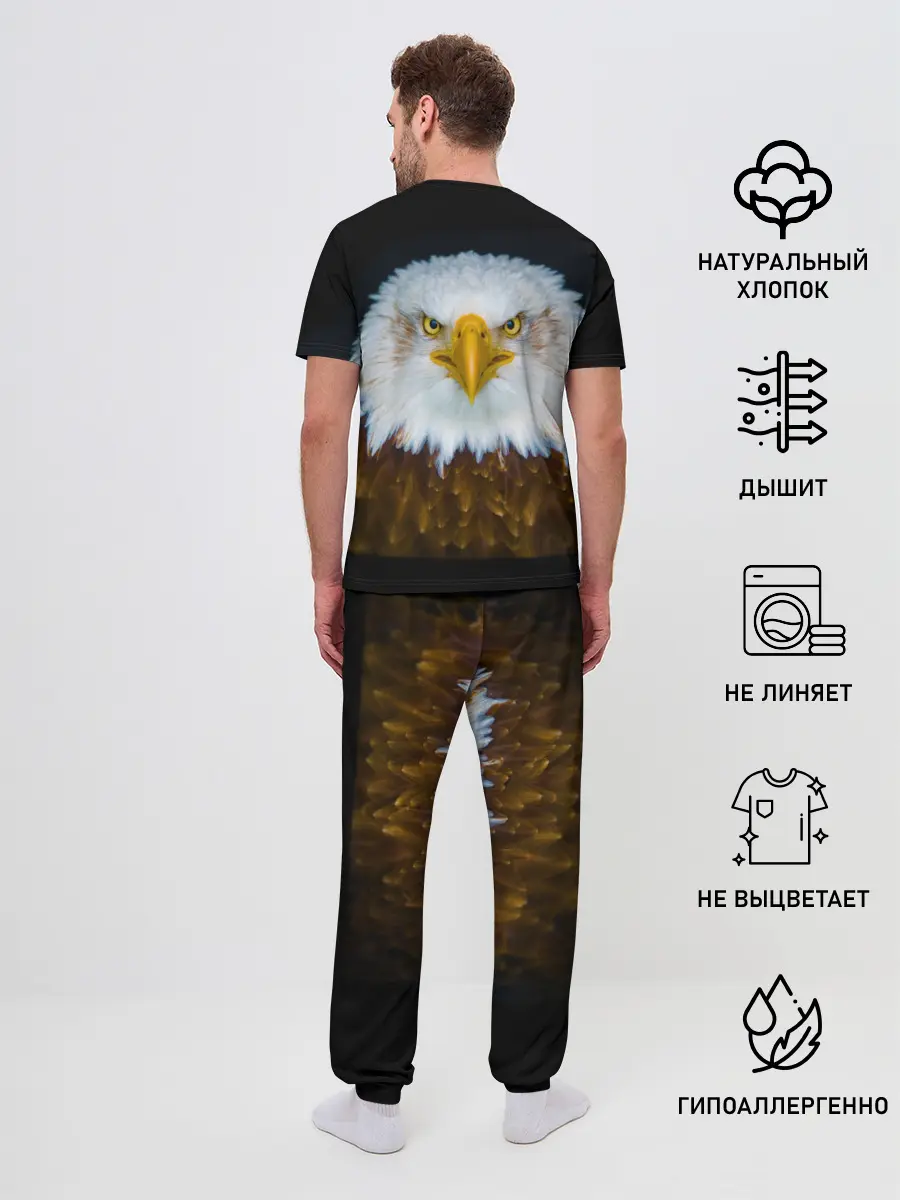 Мужская пижама с брюками / Белоголовый орлан