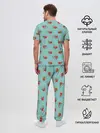 Мужская пижама с брюками / Креветки паттерн