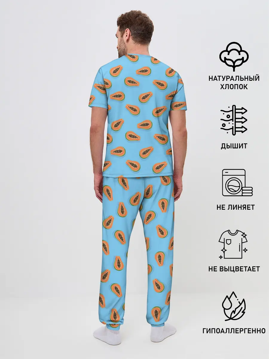 Мужская пижама с брюками / Папайа паттерн