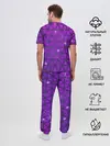 Мужская пижама с брюками / Фиолетовые треугольники