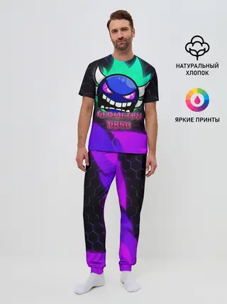 Мужская пижама с брюками / Geometry Dash