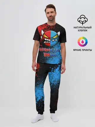 Мужская пижама с брюками / Geometry Dash