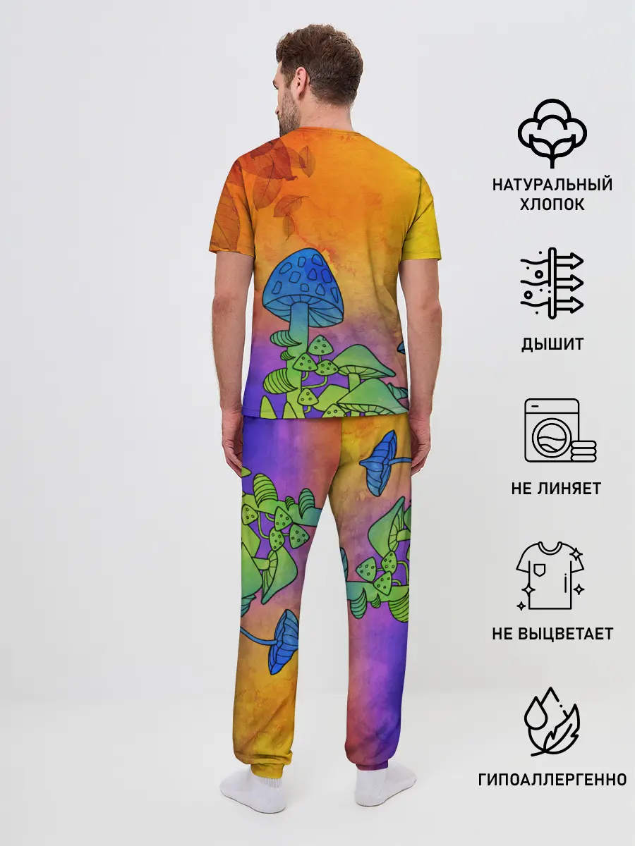Мужская пижама с брюками / Заколдованный лес