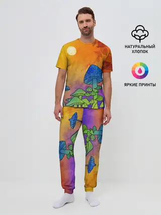 Мужская пижама с брюками / Заколдованный лес