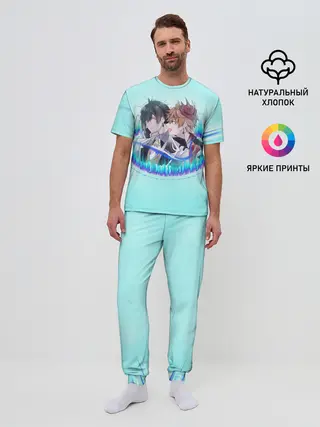 Мужская пижама с брюками / ГЕНШИН ИМПАКТ ТАРТАЛЬЯ ЧИЛИ