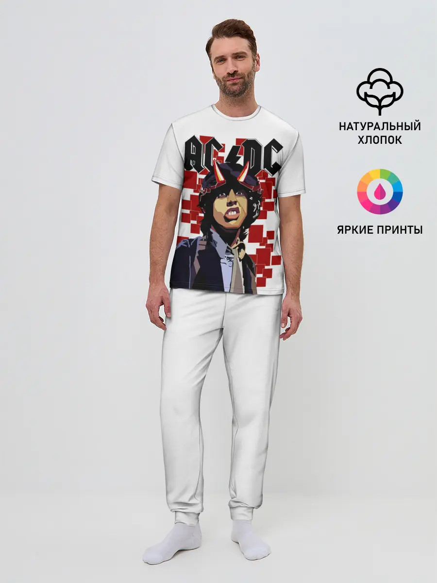 Мужская пижама с брюками / AC/DC Ангус Янг