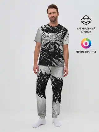 Мужская пижама с брюками / THE WITCHER LOGO STEEL