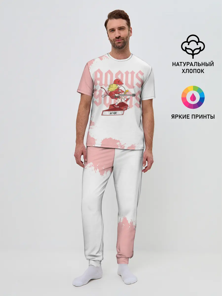 Мужская пижама с брюками / Angus Young AC/DC