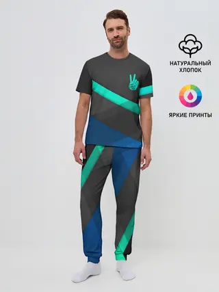 Мужская пижама с брюками / PEACE | ПИС | МИР