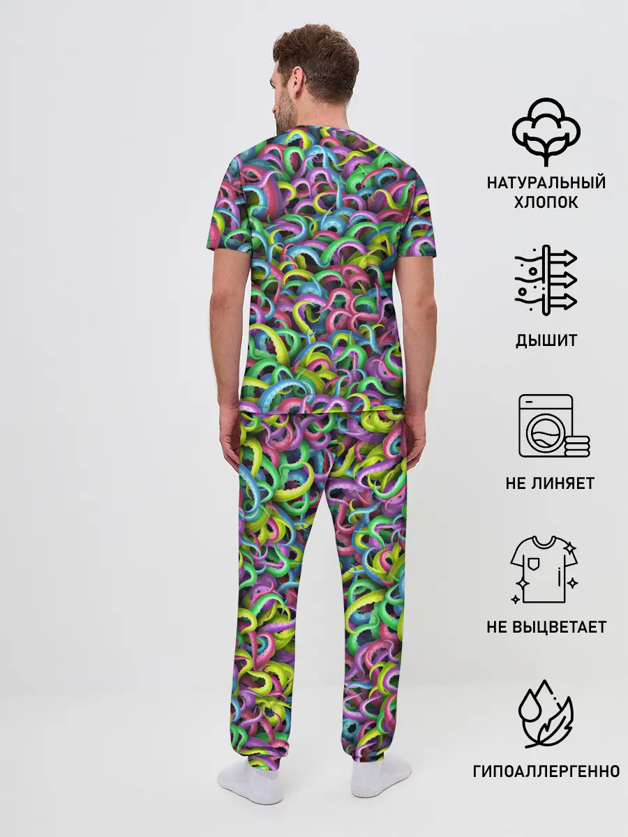 Мужская пижама с брюками / Психоделические щупальца